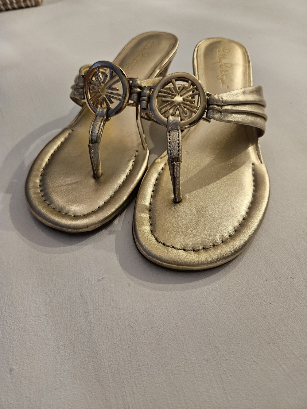 Lilly Pulitzer Gold Wedge